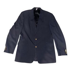 Hart Schaffner Marx Blazer Men's 44XL Navy Blue Gold Button Sport Coat Jacket